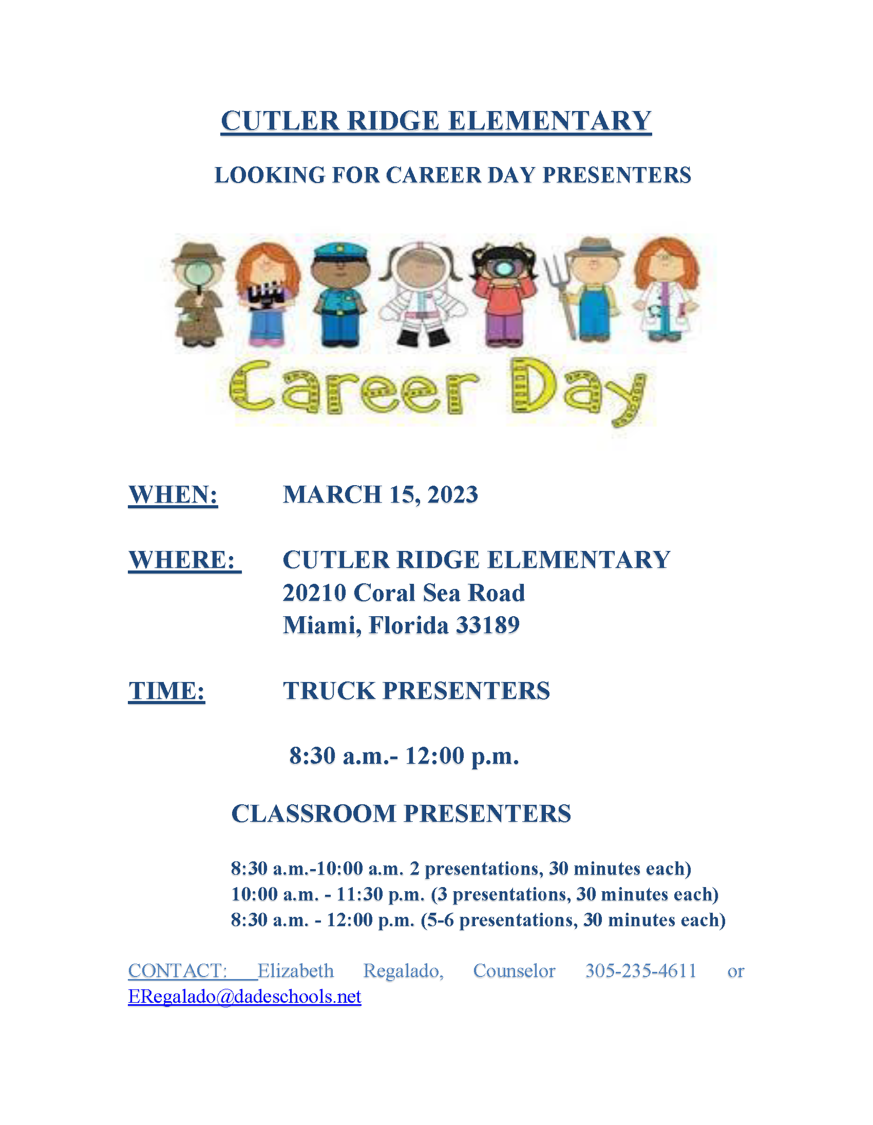Career Day Cutler Ridge Elementary